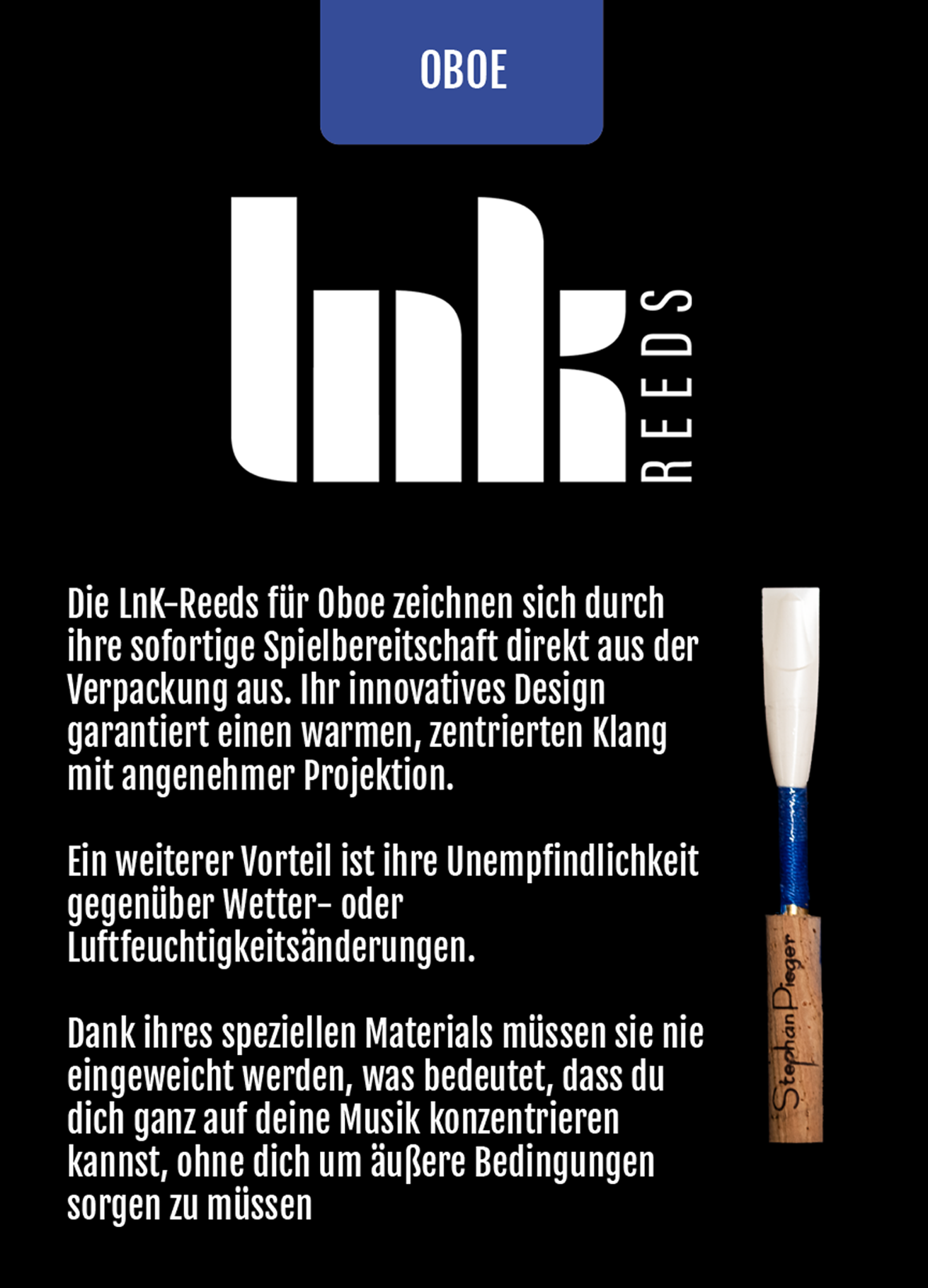 LnK Rohr für Oboe Cut37